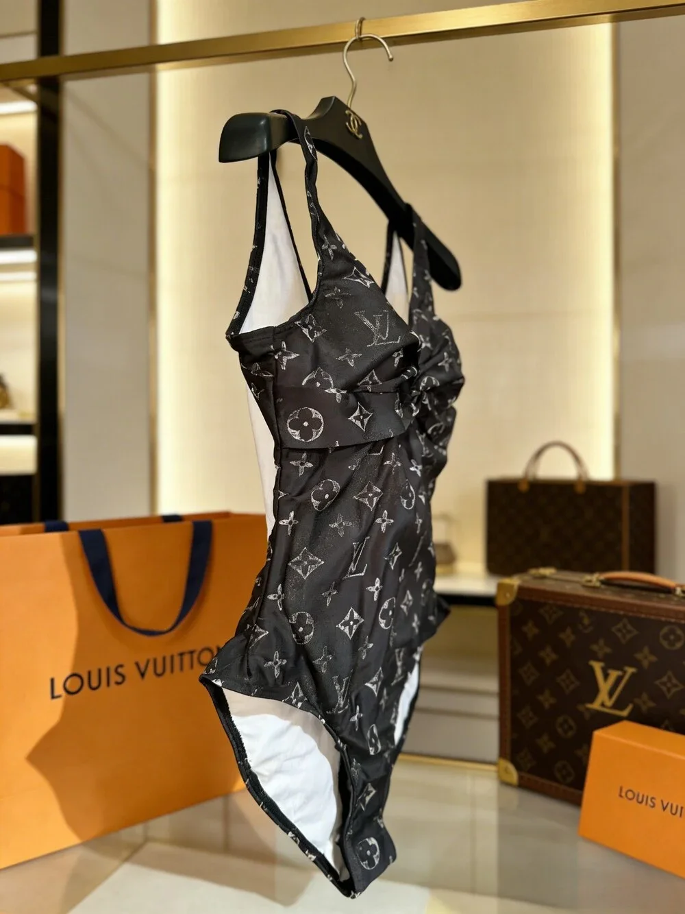 LV Monogram Twist Front One Piece Swimsuit - Picture 6 of 6
